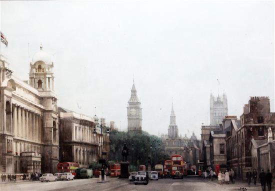 Fred Taylor (1875-1962) View of Whitehall, 19 x 29in.